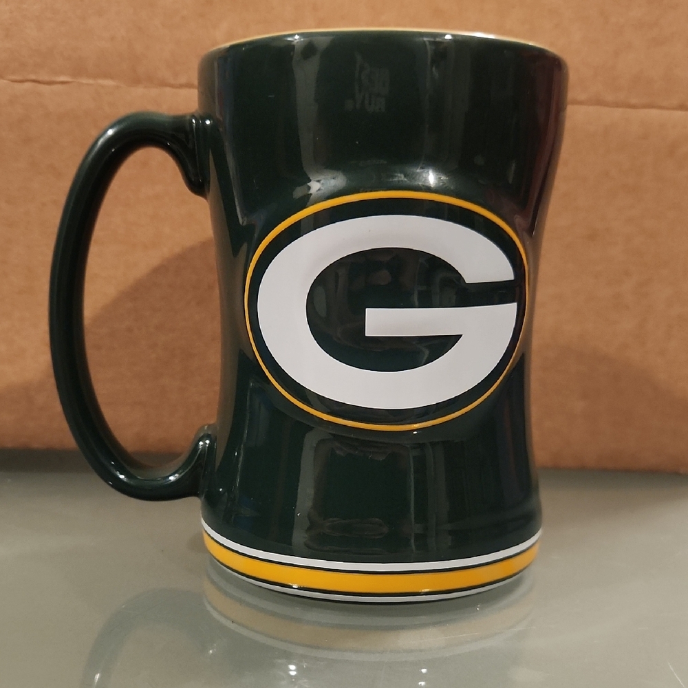 Green Bay Ceramic Mug - Dark Green and Yellow